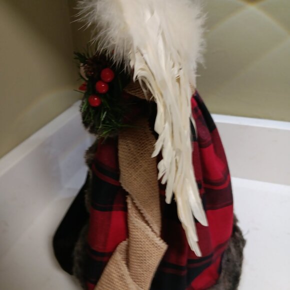 16" Plaid Angel Christmas Tree Topper / Ornament - Picture 4 of 6